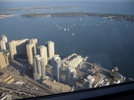Udsigten fra CN Tower i 351m højde